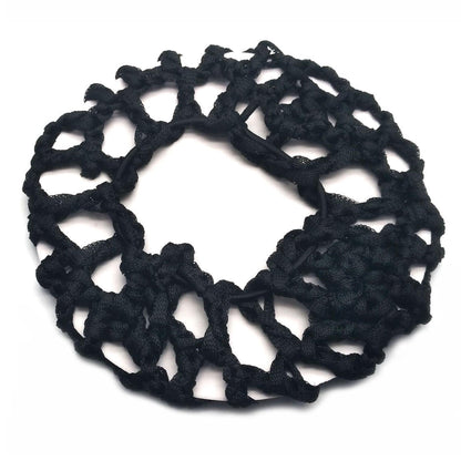 Women Ballet Dance Skating Snoods Hair Net Bun Cover Black