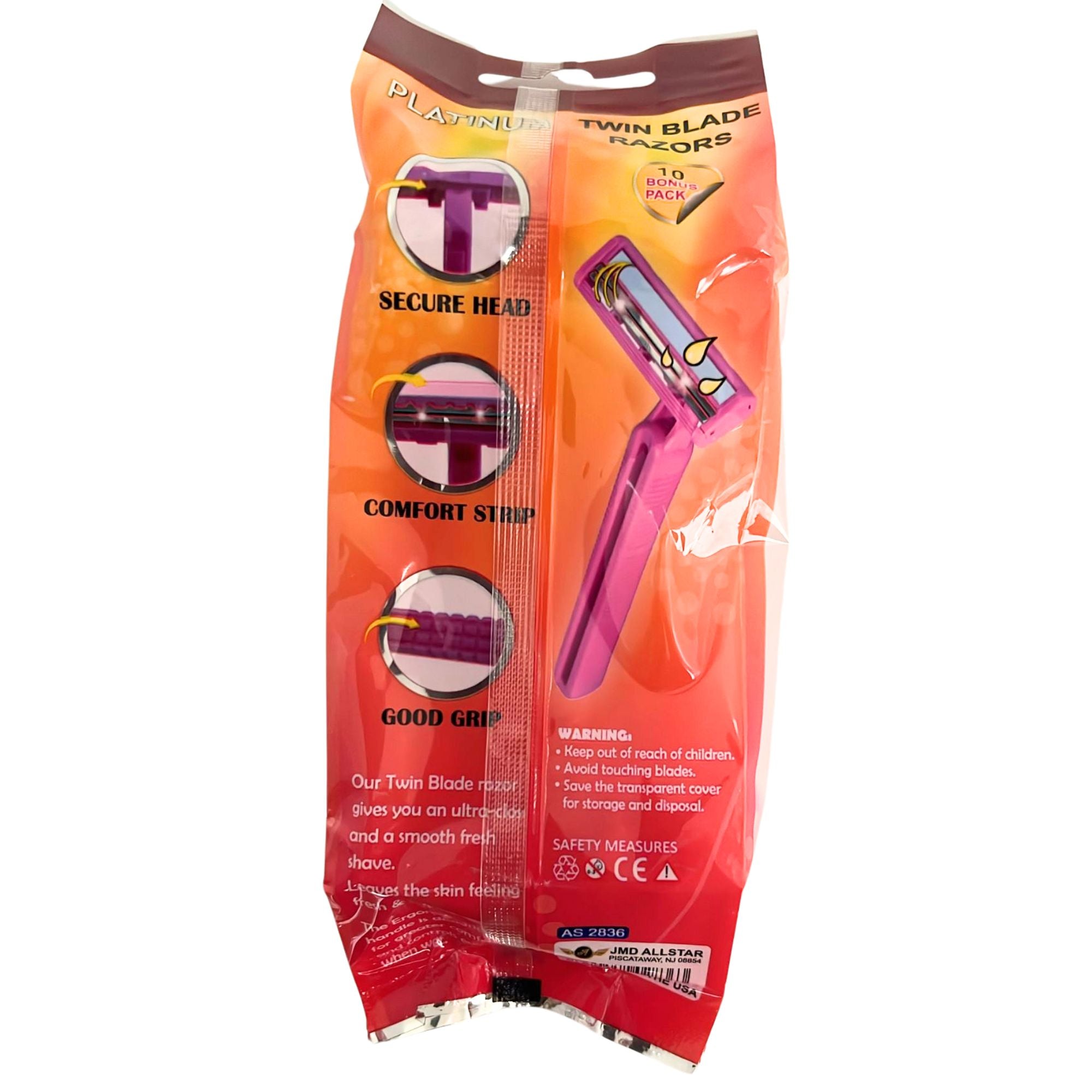 Women’s Twin Blade Razors with Lubricating Aloe Strip: 10 Pack Facial Hair Razer Grooming Personal Care lifestyle use image