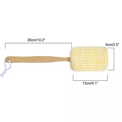 Long Handled Wooden Loofah Back Scrubber