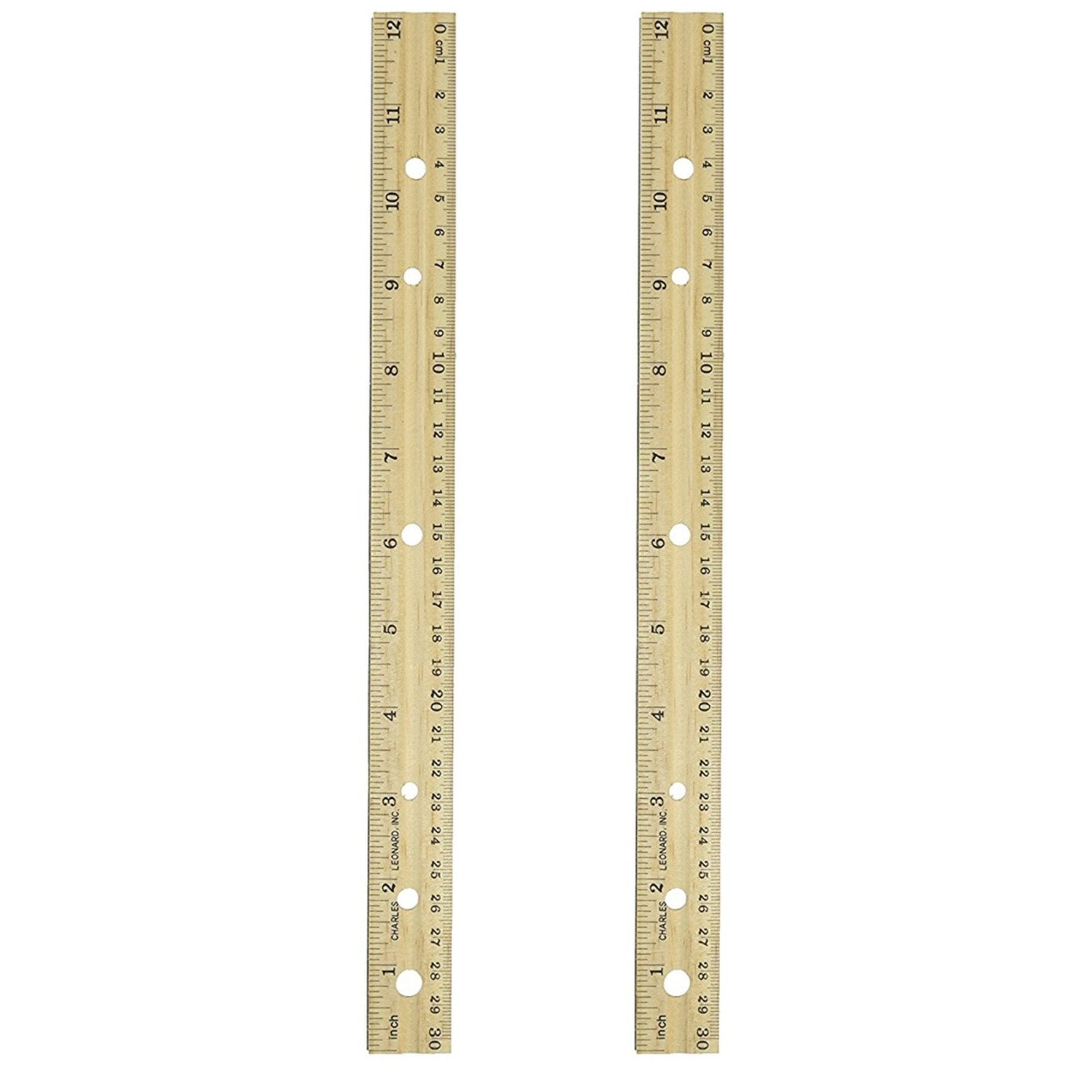 2 Inch / 30 cm Wooden Ruler: 2 Pack Rulers main product image