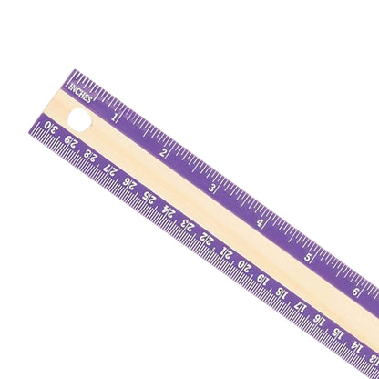 Wooden Ruler with Colored Border