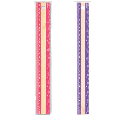 Wooden Ruler with Colored Border