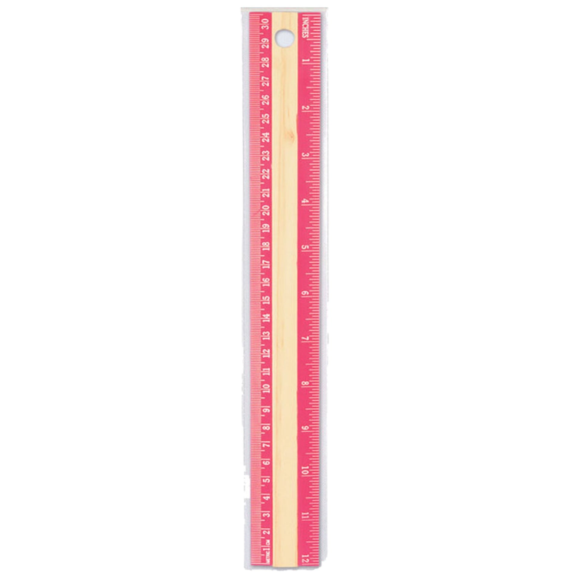 Wooden Ruler with Colored Border
