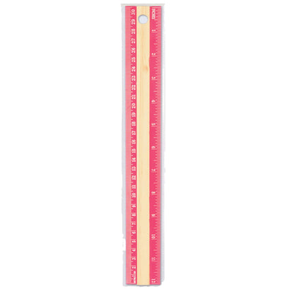 Wooden Ruler with Colored Border