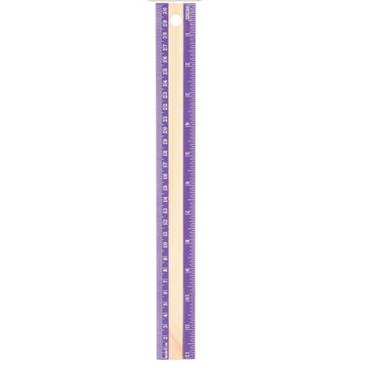 Wooden Ruler with Colored Border