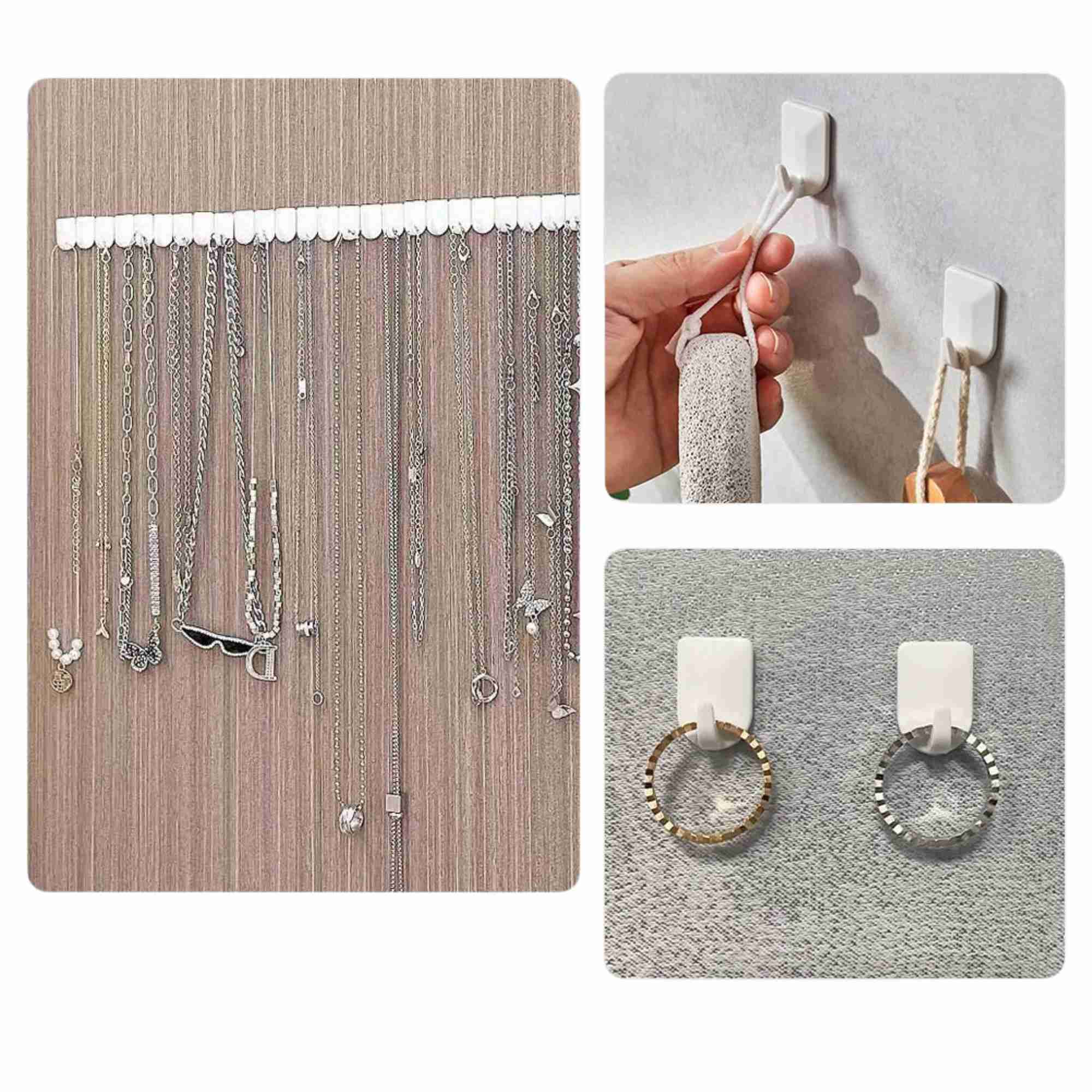 1.5" Xtra Tuff Adhesive Hooks:12 Pack Utility Hooks Hardware lifestyle use image