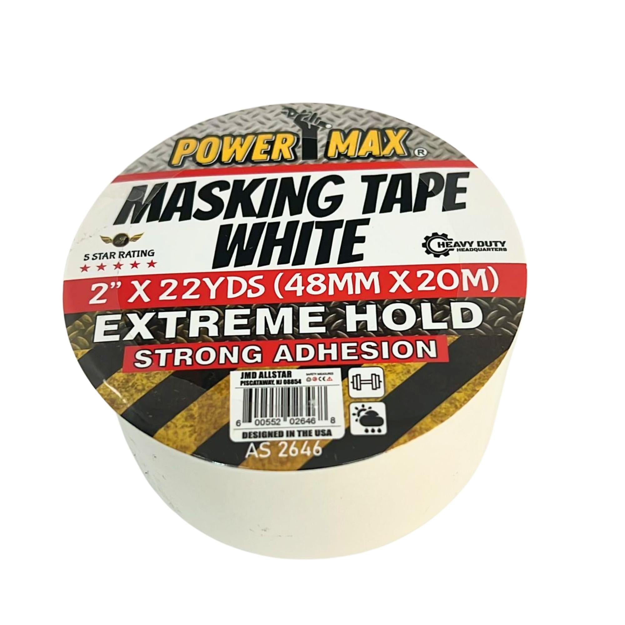 2 Inch x 22 Yards White Masking Tape: 1 Pack Maintenance main product image