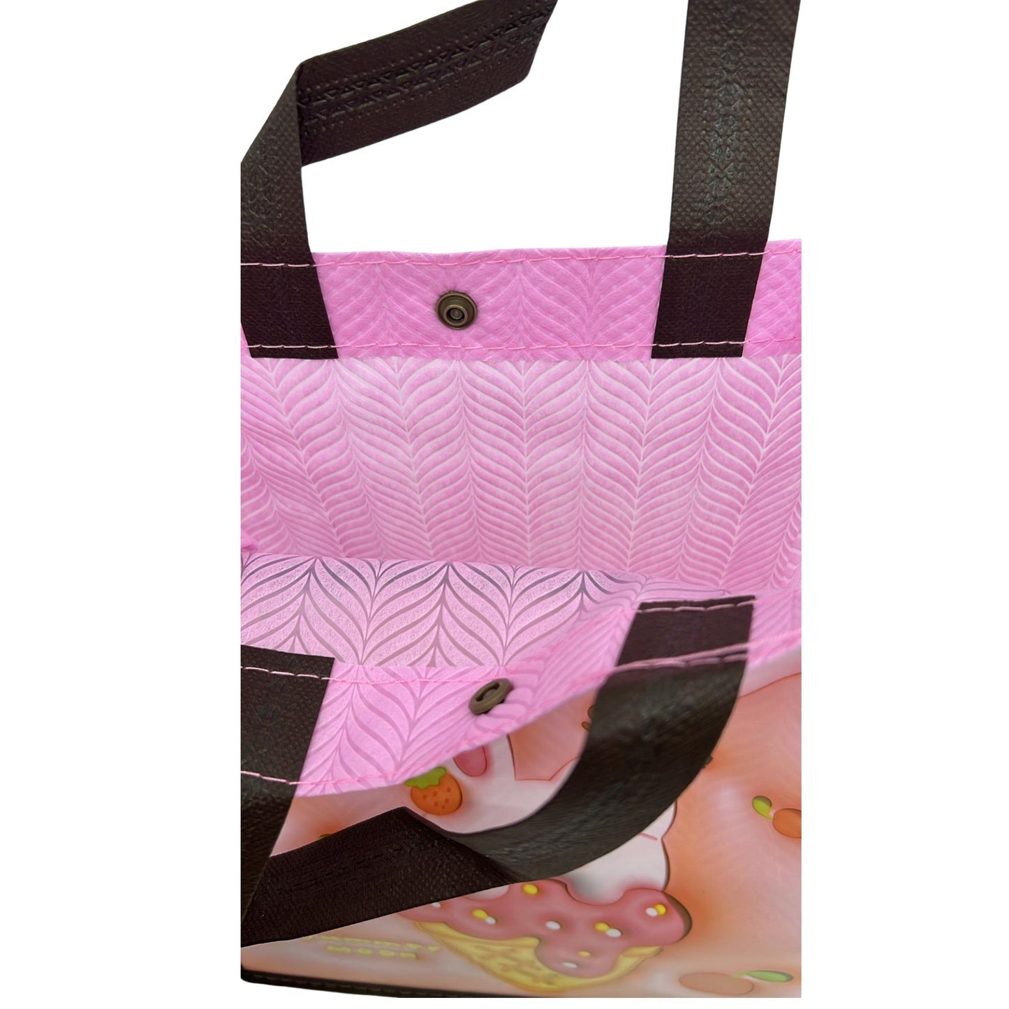 Reusable Fabric Gift Bag with Double Pockets and Safety Button